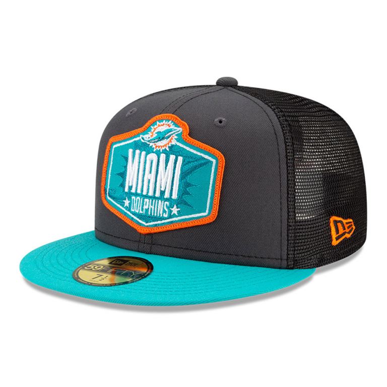 Gorras New Era Nfl Grises - Miami Dolphins NFL Draft 59FIFTY 05739OMDE